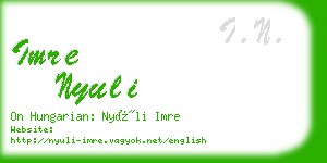 imre nyuli business card